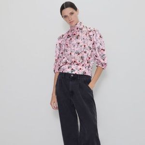 Zara floral print top
